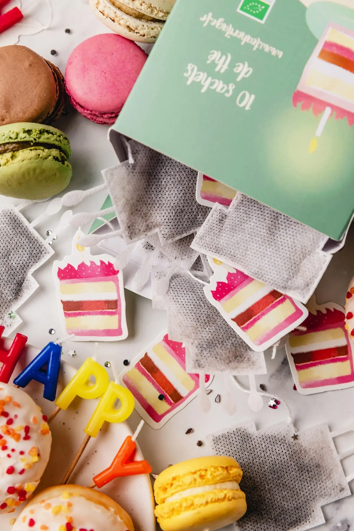 Coffret Cadeau Anniversaire Thé – 10 Sachets en Forme de Gâteau – Image 4