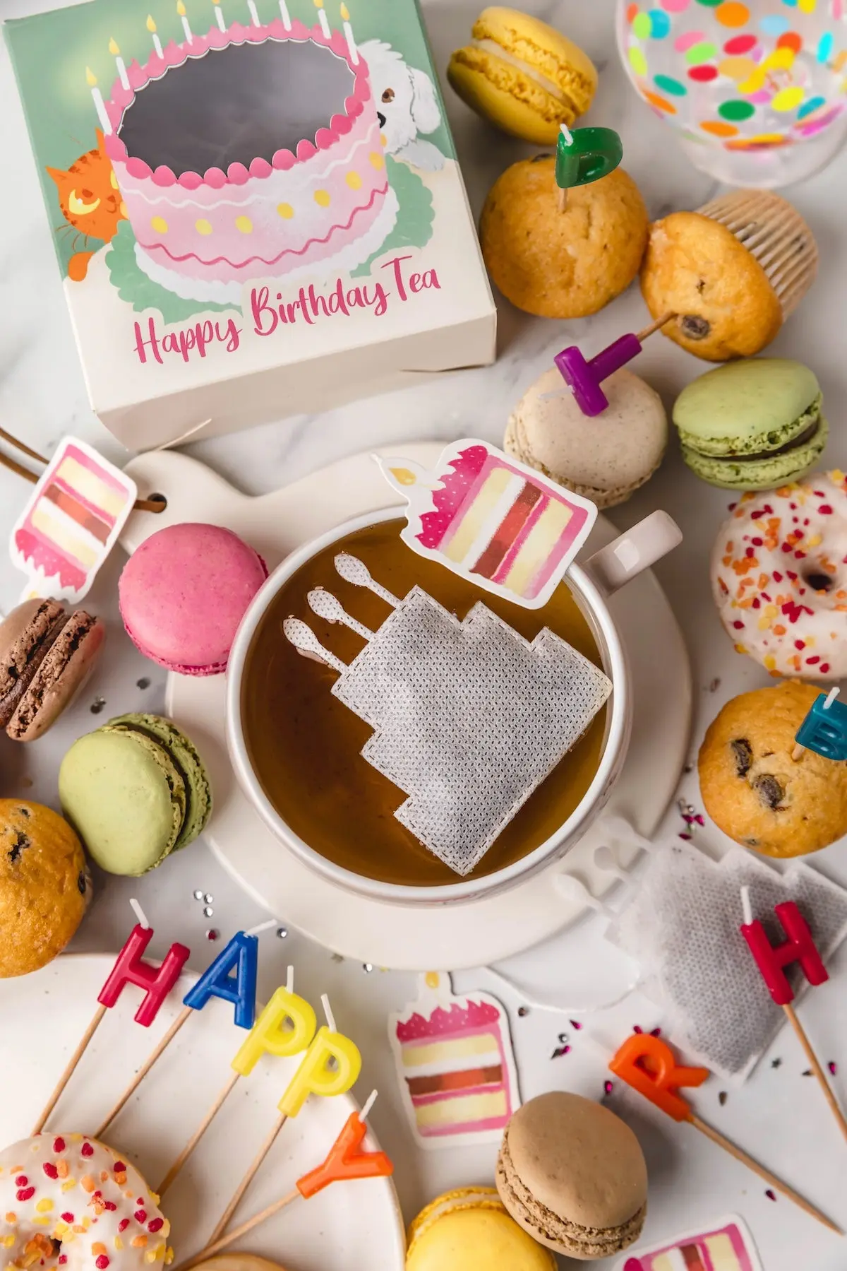 Coffret Cadeau Anniversaire Thé – 10 Sachets en Forme de Gâteau – Image 2